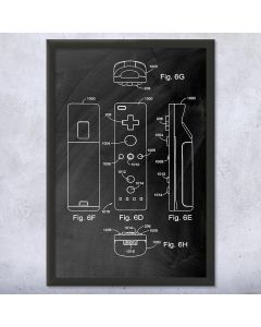 Video Game Controller Framed Patent Print