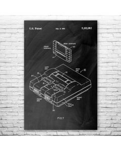 Super SNES Video Game System Poster Patent Print