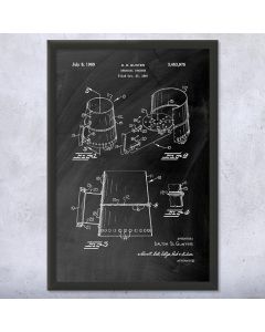 Charcoal Chimney Starter Framed Patent Print