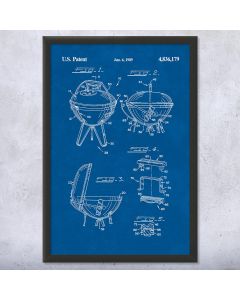 Portable Charcoal Grill Framed Patent Print