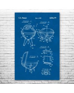 Portable Charcoal Grill Poster Patent Print