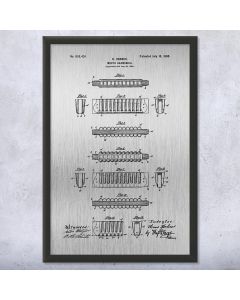 Harmonica Framed Patent Print