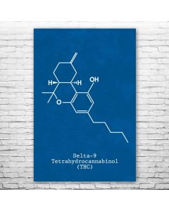 THC Molecule Poster Print