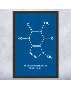 Caffeine Molecule Framed Wall Art Print