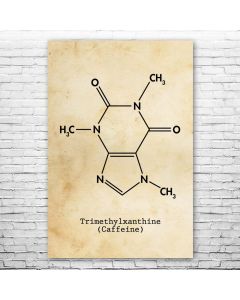 Caffeine Molecule Poster Print