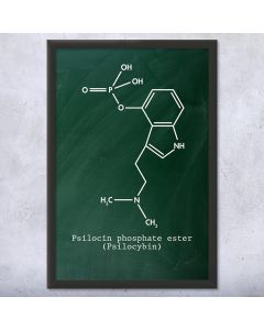 Psilocybin Molecule Framed Wall Art Print