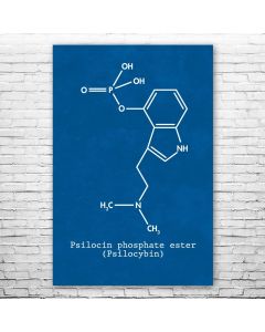 Psilocybin Molecule Poster Print