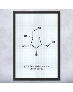 Fructose Sugar Molecule Framed Wall Art Print