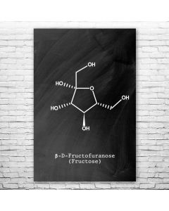 Fructose Sugar Molecule Poster Print