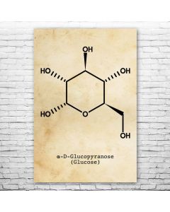 Glucose Blood Sugar Molecule Poster Print