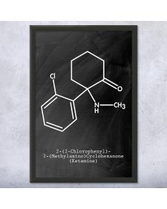 Ketamine Molecule Framed Wall Art Print