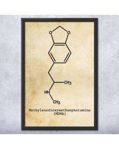 MDMA Molecule Ecstasy Framed Wall Art Print