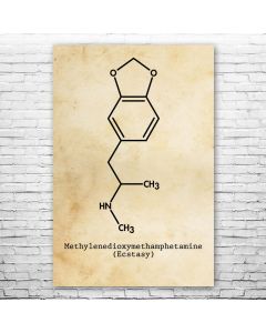 MDMA Molecule Ecstasy Poster Print