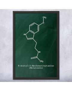 Melatonin Molecule Framed Wall Art Print