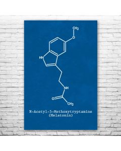 Melatonin Molecule Poster Print