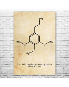 Mescaline Molecule Poster Print