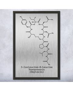 Oxytocin Molecule Framed Wall Art Print
