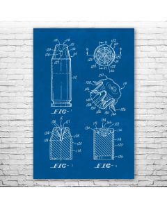 Hollow Point Bullet Poster Patent Print
