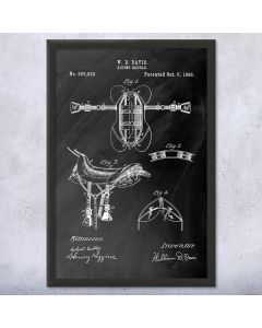 Horse Riding Saddle Framed Patent Print
