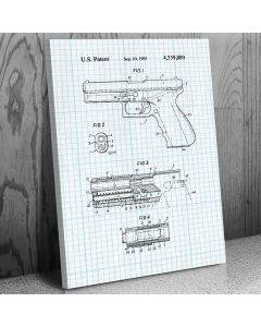 Automatic Pistol Canvas Patent Art Print