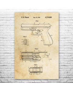 Automatic Pistol Patent Print Poster