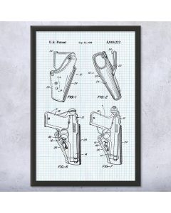 Handgun Holster Patent Framed Print