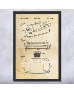 Game Gear Framed Patent Print