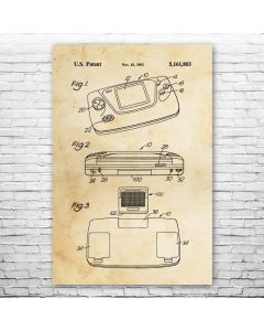 Game Gear Poster Patent Print