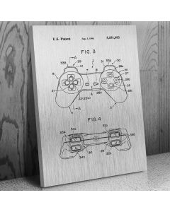 PS1 Controller Patent Canvas Print