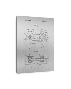 PS1 Controller Patent Metal Print