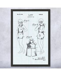 Retro Bathing Suit Patent Framed Print