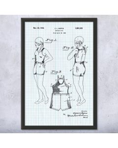 Retro Bathing Suit Patent Print
