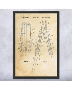 Multi-Tool Framed Patent Print