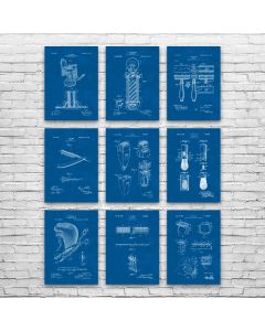 Barber Shop Patent Posters Set of 9