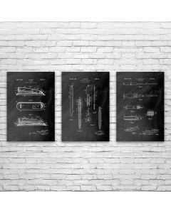 Office Supply Patent Posters Set of 3