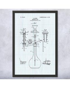 Hookah Framed Patent Print