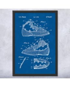Rock Climbing Shoe Patent Framed Print