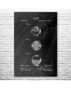 Billiards Pool Ball Poster Patent Print