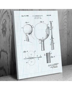 Table Tennis Paddle Patent Canvas Print