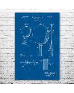 Table Tennis Paddle Poster Patent Print
