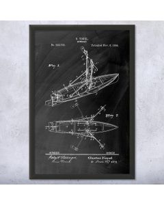 Row Boat Patent Framed Print