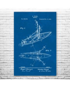 Row Boat Patent Print Poster