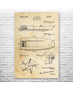 Paddle Boat Patent Print Poster