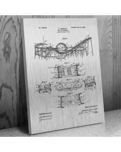 Roller Coaster Patent Canvas Print