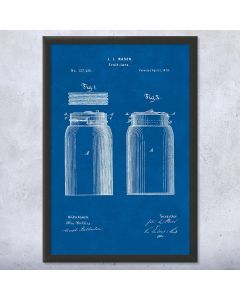 Mason Jar Framed Patent Print