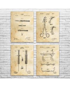 Surgical Patent Posters Set of 4