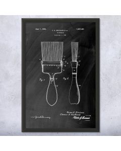 Wall Paintbrush Framed Patent Print