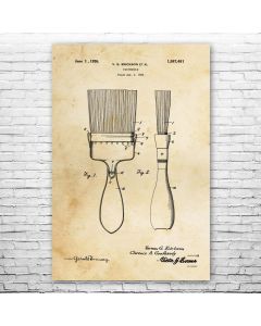 Wall Paintbrush Poster Patent Print