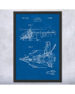 Sikorsky Helicopter Framed Patent Print