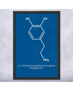 Dopamine Molecule Patent Framed Print